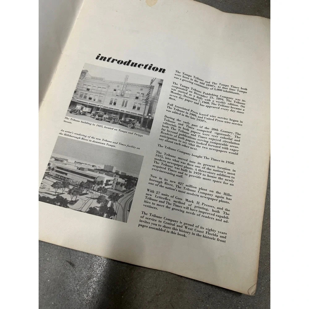 Vintage Historical Front Pages Tampa Tribune Tampa Times Florida History Book